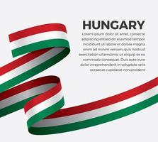 Ungern abstrakt våg flagga band vektor