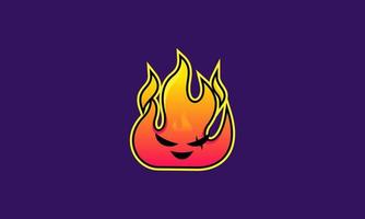 Feuer-Gaming-Logo-Vorlagenvektor vektor