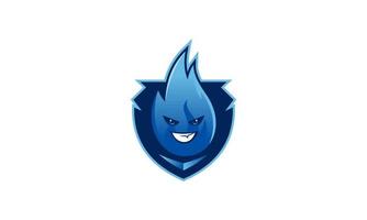 Feuer-Gaming-Logo-Vorlagenvektor vektor