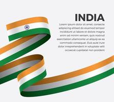 Indien abstrakt våg flagga band vektor