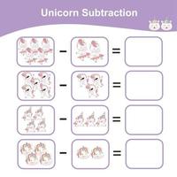 Arbeitsblatt zum Zählspiel. Aktivität zählen und Antworten schreiben. pädagogisches druckbares mathe-arbeitsblatt. Mathematikblatt für Kinder. Vektor-Illustration. vektor