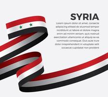 Syrien abstrakte Welle Flagge Band vektor