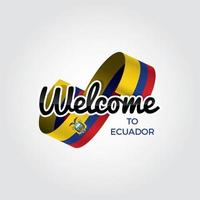 Välkommen till Ecuador vektor