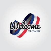 välkommen till Frankrike vektor