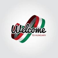 Välkommen till Ungern vektor