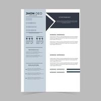 professionell cv CV -malldesign och brevpapper vektor