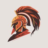 spartansk soldat huvud logotyp ikon vektor symbol illustration