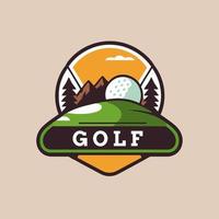 golf klubb ikoner, golf sport symboler, element och logotyp vektor