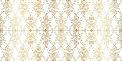 Luxus Art Deco Musterdesign Hintergrund Vektor. abstrakter eleganter jugendstil mit zarter goldener geometrischer linie vintage dekorativer minimalistischer texturstil. Design für Tapeten, Banner, Karten. vektor