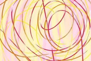 Pinsellinien in gelben und rosa Farben, abstrakter Hintergrund mit Pinselstrichen vektor