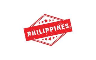 Philippinen Stempelgummi mit Grunge-Stil auf weißem Hintergrund vektor