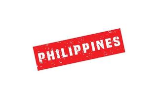 Philippinen Stempelgummi mit Grunge-Stil auf weißem Hintergrund vektor