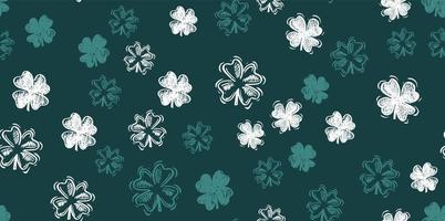 St. Patricks Day, Kleeblatt, handgezeichnete Illustrationen vektor