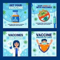 vaccination immunisering offentlig service meddelande vaccination immunisering offentlig service meddelande social media vektor