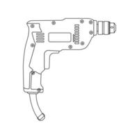 hand borra översikt ikon illustration på isolerat vit bakgrund vektor