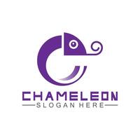 Chamäleon-Logo-Design-Vorlage. Vektor-Illustration vektor