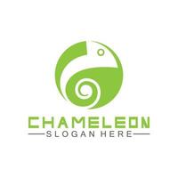 Chamäleon-Logo-Design-Vorlage. Vektor-Illustration vektor