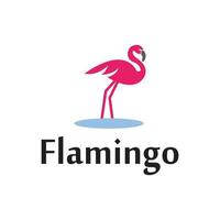 ikoniska flamingo logotyp mönster begrepp vektor, flamingo fågel logotyp mall vektor