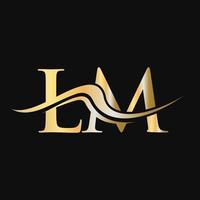 Buchstabe lm Logo Design Monogramm Geschäfts- und Firmenlogo vektor