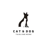 Hunde- und Katzen-Haustier-Logo-Design-Vektor vektor