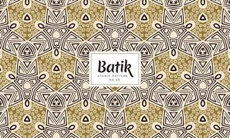 indonesiska batik triangel kombination traditionell blommig mönster bakgrund vektor