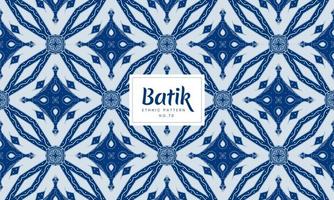 luxus nahtlose batik kawung indonesische traditionelle ethnische blumenmuster blau vektor