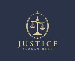 rättvisa advokat logotyp vektor mallar