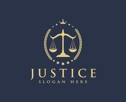 Logo-Vektorvorlagen für Justizanwälte vektor