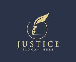 rättvisa advokat logotyp vektor mallar