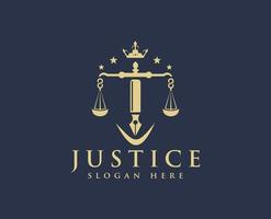 Logo-Vektorvorlagen für Justizanwälte vektor