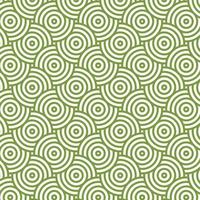 grüner geometrischer Kreis überlappt Mosaik-Hintergrundmuster. vektor