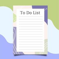 to do list tamplate vektor handgezeichnet