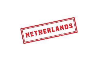 Niederlande Stempelgummi mit Grunge-Stil auf weißem Hintergrund vektor
