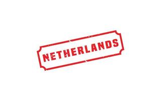 nederländerna stämpel sudd med grunge stil på vit bakgrund vektor