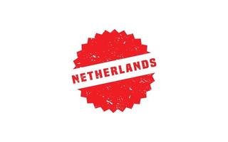 Niederlande Stempelgummi mit Grunge-Stil auf weißem Hintergrund vektor