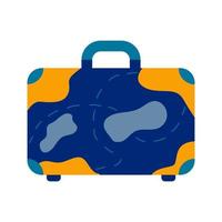 blå väska för resa färgrik illustration tecknad film 2 vektor
