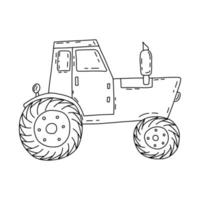 traktor. transport för lantbruk. vektor färg kort