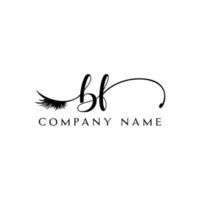 initial bf logo handschrift schönheitssalon mode moderner luxus brief vektor