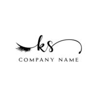 initial ks logo handschrift schönheitssalon mode moderner luxus brief vektor