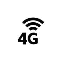 4g nätverk enkel platt ikon vektor illustration