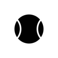 Tennisball einfacher flacher Symbolvektor vektor