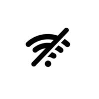 Wifi einfache flache Symbolvektorillustration. WLAN kein Signalsymbol. kein Netzwerksymbol vektor