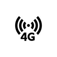 4g nätverk enkel platt ikon vektor illustration