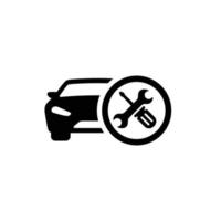 Autoreparatur einfache flache Symbolvektorillustration. Auto-Service-Symbol vektor