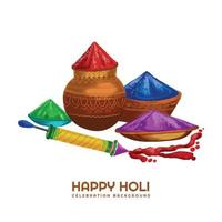 glückliche holi indische Frühlingsfest der Farben Grußkarte vektor