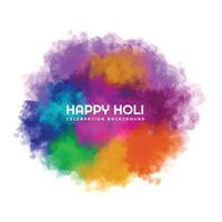 buntes spritzen der holi-feier für indischen festivalhintergrund vektor