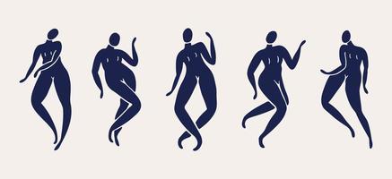 silhuetter av dans kvinnor. vektor