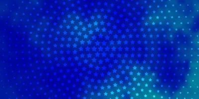 hellblaue Vektorschablone mit Neonsternen vektor