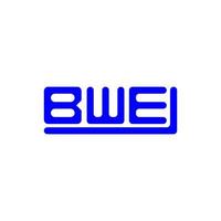 bwe Brief Logo kreatives Design mit Vektorgrafik, bwe einfaches und modernes Logo. vektor