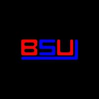 bsu brev logotyp kreativ design med vektor grafisk, bsu enkel och modern logotyp.